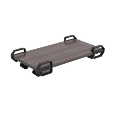 Imagem de Suporte de CPU para piso, suporte de torre de PC com 4 rodas giratórias, suportes de armazenamento para CPU móvel para tapete de chão, jogos, capa para PC (marrom)