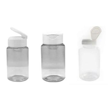 Imagem de Kit Frasco Pet Transparente c/ Tampa Flip Top Branca 500 mg (24 unidad