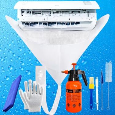 Imagem de SOUTH SILK Kit de limpeza AC, kit de limpeza de ar condicionado, bolsa de limpeza AC, kit de limpeza HVAC, bolsa de cobertura de limpeza AC, tamanho grande, design integrado para limpeza fácil