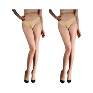 Imagem de Meia-calça Feminina Ultrafina Transparente De Cintura Alta Para Verão,