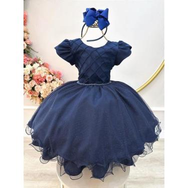 Imagem de Vestido Infantil Azul Marinho Luxo Festa Menina - Fabuloso Ateliê, 10