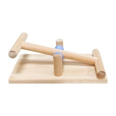 Imagem de Rrlihjgu Brinquedos Naturais para Pássaros - Gangorra de para Mesa para Papagaios - Ferramenta de Exercício para Calopsitas, Brinquedo Interativo de Equilíbrio para Periquitos e Agapornis