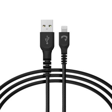Imagem de AMET Cabo iPhone Lightning para USB, Certificado MFi, Carregamento 4× Mais Rápido, Nylon Trançado, Acompanha Organizador de cabo, 1,2 mts, Preto