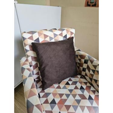 Imagem de Almofada Cheia 40X40 Azul Turquesa Em Suede Envio Imediato - Requinte 