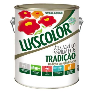 Imagem de Tinta Acrilica 3,6 Litros Tradiçao SEM CHEIRO LAVAVEL Lukscolor Premiu