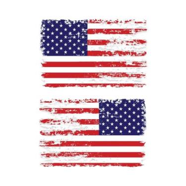 Imagem de Adesivo Patriótico Desgastado Da Bandeira Americana 57 Para Carros, Ca
