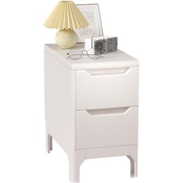 Imagem de Mesas De Cabeceira Com 2 Gavetas, Mesas De Cabeceira Geométricas Para Quarto, Criado-mudo Com Gaveta De Armazenamento, Com Pernas Afiladas, Para Quarto, Sala De Estar E Corredor, Brown, 25x41x50cm