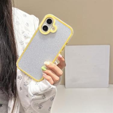 Imagem de Capa de celular 2 em 1 com glitter brilhante para iPhone 16, 15, 14 Plus, 13, 12, 11 Pro Max, estrutura rígida, capa traseira transparente e brilhante (para iPhone 13 Pro/8)