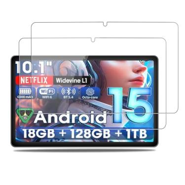 Imagem de NOUKAJU Protetor de tela para tablet Raemond K80/K70/K50 de 10 polegadas, vidro temperado HD, dureza 9h, arranhões, antiimpressão digital, protetor de filme de vidro temperado para tablet Raemond K80