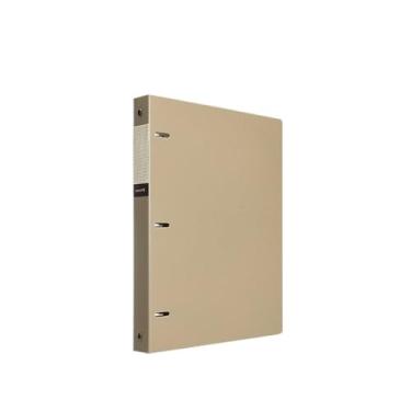 Imagem de Pastas Pasta de arquivo A4 perfurada com folhas soltas, pasta PP três furos e organizador informações(Brown)