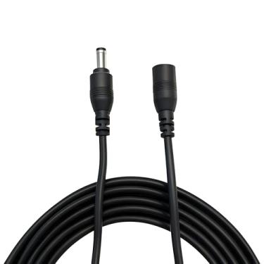 Imagem de Cabo de extensão de alimentação CC, 5,5 mm x 2,1 mm, cabo de alimentação para câmera de segurança, preto (1, 6 m)