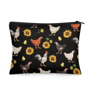 Imagem de Boatee Bolsa tiracolo para mulheres bolsa mensageiro para celular com alça de ombro para viagem, loja e corrida, Galo de girassol