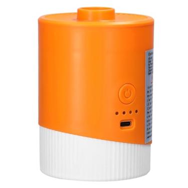 Imagem de Bomba de ar elétrica, bomba inflável portátil 5kPa com luz para colchão de ar, sacos de armazenamento (laranja)