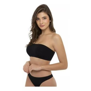 Imagem de Top Faixa sem alça Com Bojo Removível Trifil 3886, Preto, M