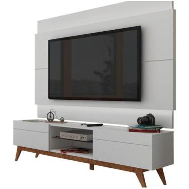 Imagem de Rack com Painel Para TV 55 Polegadas Branco Classic 2G 1.8 com LED - I