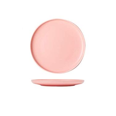 Imagem de Prato de serviço prato de sobremesa de cerâmica, prato de café da manhã clássico, prato de servir de esmalte fosco adequado para uso diário familiar e pratos de restaurante (cor: carvalho, tamanho