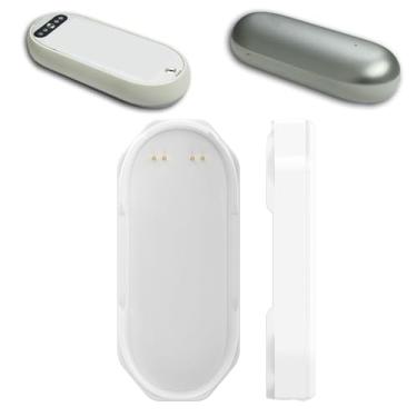 Imagem de Tangxi Base de Carregamento Magnético para Gravador de Voz Plaud NotePin AI, Base Pequena de Carregamento Rápido USB C Com Base Antiderrapante para Uso Em Escritório Em Carro de Viagem (Branco)