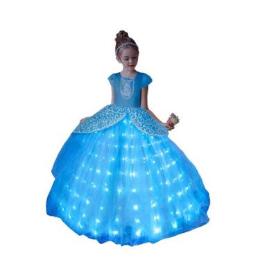 Imagem de Fantasia de princesa Light Up Girls, roupas de Halloween para crianças