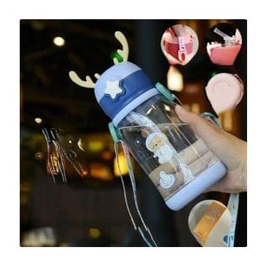 Imagem de 600ml Garrafa De Água Infantil Alce Portátil Criança Garrafinha - NoBr