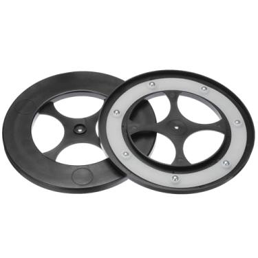 Imagem de Suporte giratório giratório de 17,5 cm com rolamentos de esferas de aço, base giratória Anular Lazy Susan para armários de canto de cozinha, anular de 1,2 cm com anel de borracha branca, pacote com 2