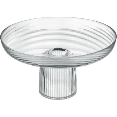 Imagem de Centro Mesa Fruteira Home&co Com Pe Vidro 17x30 Transparente