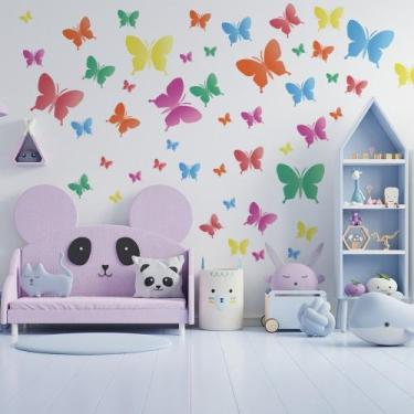 Imagem de Adesivo De Parede Decorativo Infantil Borboletas - SHD  Soleil Home De