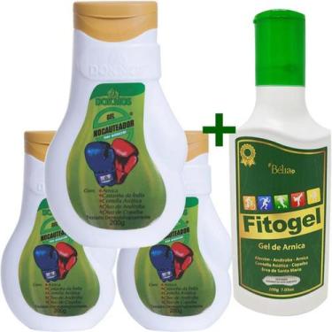 Imagem de Kit 3 Gel Massageador Nocauteador + Fitogel - Dokmos, Frasco
