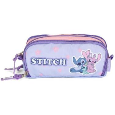 Imagem de Estojo Triplo Stitch e Angel Roxo ET50095SC UP4YOU Lançamento 2026 - l