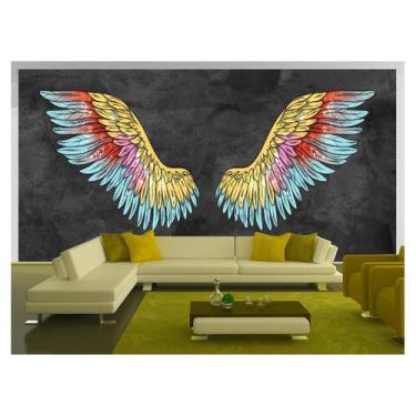 Imagem de Papel De Parede 3D Arte Asas Selfie Insta Cores 3,5M Tra406 - Você Dec