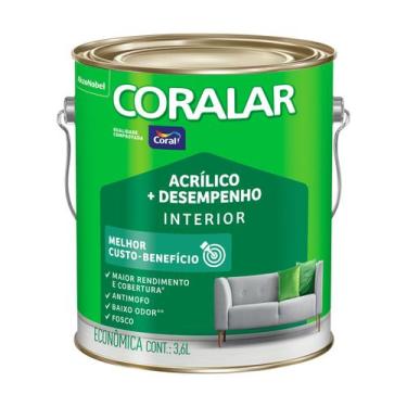 Imagem de Tinta Acrílica Fosca Coralar Econômica Branco - Coral, Branco
