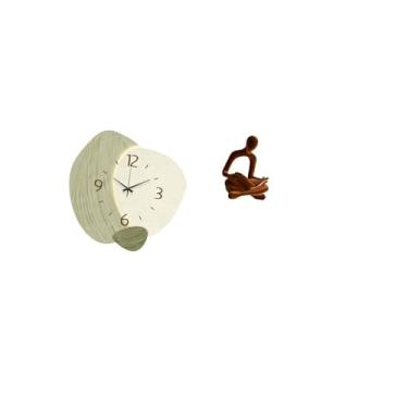 Imagem de Fenteer Relógio de Parede Silent Thinker, Arte Abstrata, Escultura Decorativa para Cozinha, Escritório, Fazenda, Mesa, Ornamento, Coleção de Casamento