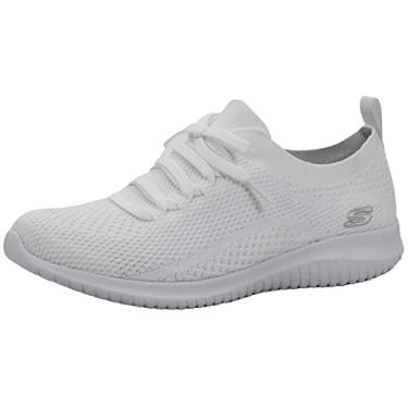 Imagem de Skechers Tênis feminino Ultra Flex Statements, Branco/Prata, 6 Wide