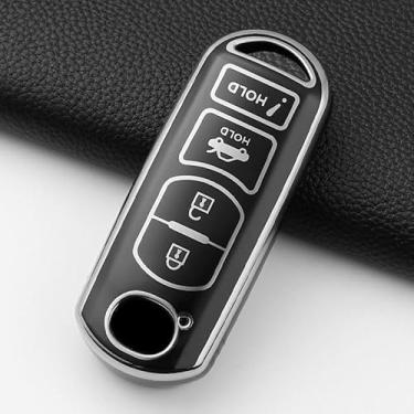 Imagem de Capa inteligente de TPU macio com 4 botões serve para Mazda 3/6/Hatchback 2019-2023 e acessórios de chave automotiva CX-5/CX-9/CX-30 2020-2023