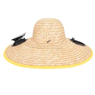 Imagem de Hyuduo Solar Fan Hat Ai Voice Control 3 Engrenagens Capéu de Sol Amplo Ajustável Com Fãs de 2pcs USB Cobrando Chapéu de Balde Respirável por Trabalho Ao Ar Livre Com Energia Solar