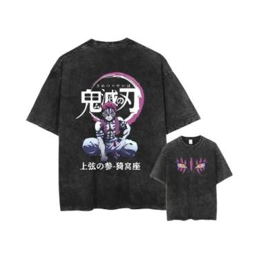 Imagem de Camiseta Unissex Oversized Vintage De Algodão Pesado Y2K Anime Arc Lav