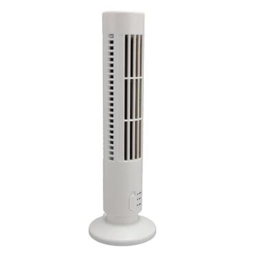 Imagem de KIMISS Ventilador de Torre de Resfriamento ABS USB Ventilador de Mesa Portátil Silencioso Sem Lâmina Com 2 Velocidades para Quarto de Casa - Circulador de Ar Compacto e Elegante para Espaços
