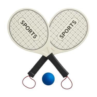 Imagem de Kit Frescobol 2 Raquetes de Madeira + Bolinha Jogo de Praia Beach Tennis Lazer Esporte Verão
