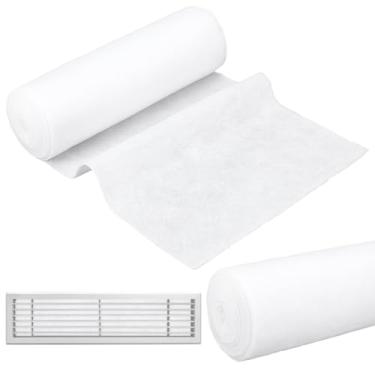 Imagem de OLYCRAFT Rolo de mídia de filtros de ventilação de 50 cm a 61 cm de largura, corte de algodão para caber em filtros de saída de ar, rolos de mídia de filtro de ar eletrostático para grades de registro