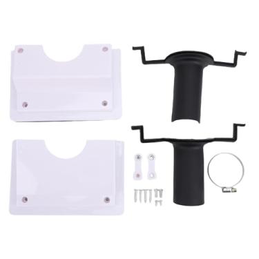 Imagem de AUNMAS Kit de Cobertura de Conjunto de Linha de Penetração de Parede HVAC, Tampa de Corpo Dividido de Plástico de 45 Mm para de Ar Condicionado Com Juntas Macias, Cabe Em Superfícies (Branco)
