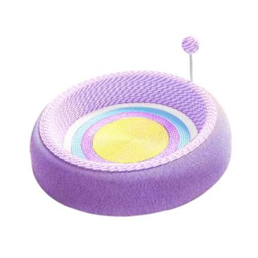 Imagem de Ｂｅｓｇａ Arranhador para gatos, protetor de móveis para tigela de arranhar, brinquedos de treinamento para gatos, cama para exercícios de gatos, Redondo