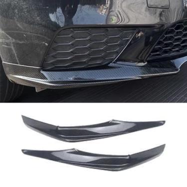 Imagem de Kit de carroceria de spoiler difusor de para-choque dianteiro para carro compatível com Sylphy 2021-2024 Protetor de para-choque acessórios de acabamento de canto Tunning (aparência de carbono)