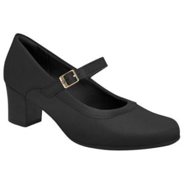 Imagem de Sapato Salto Grosso Joanete Piccadilly 110167 Feminino - Preto-Feminino