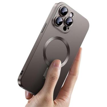 Imagem de Capinha Capa Protetora Magnética Premium Fosca Anti Impacto Proteção de Câmera Compatível com iPhone (Cinza, iPhone 17 Pro Max)