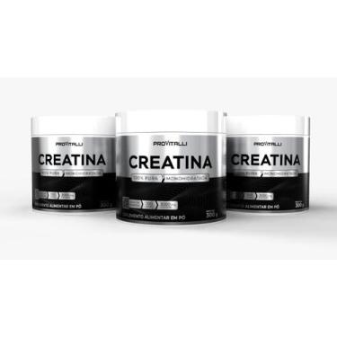 Imagem de 03 Unid Creatina Monohidratada 100% Pura 300g ProVitalli - Creatine Im