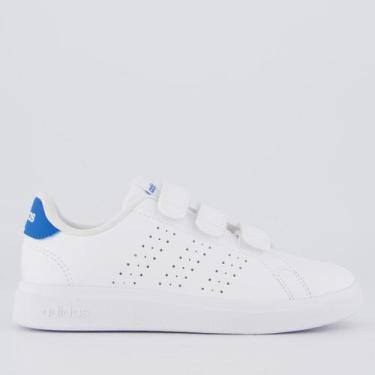Imagem de Tênis Adidas Advantage Base 2.0 CF Infantil Branco e Azul, 32