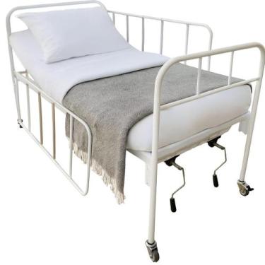 Imagem de Cama Hospitalar Manual 6 Movimentos Simples com Colchão D28 - NGA