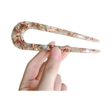 Imagem de Grampo De Cabelo Vintage Em Formato De U De Acetato Para Mulheres, Fer