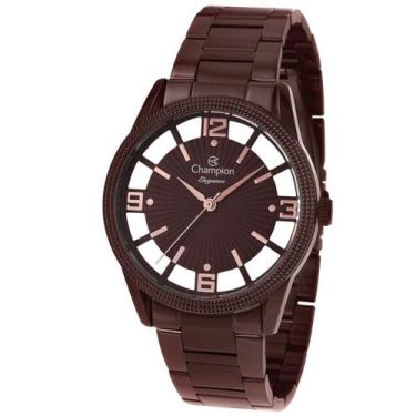 Imagem de Relógio CHAMPION feminino marrom fundo transparente CN20882R