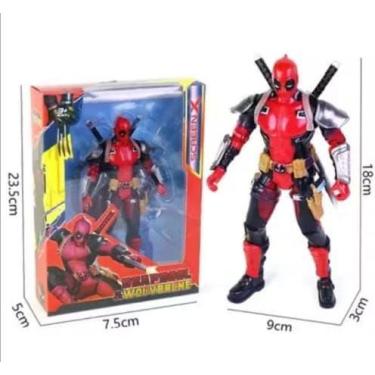 Imagem de Boneco deadpool articulado e acessórios 19 cm - Toys
