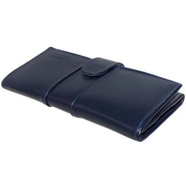 Imagem de Carteira Feminina Clássica Em Couro Legitimo Porta Cartões Documentos 